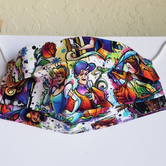 Hand Crafted Accessories - New Disney Princess and Villain Face Mask - Adult